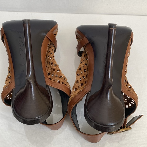 Roger Vivier Epin’ Elle Filoche Leather High Heels Size 38 - Picture 10 of 16